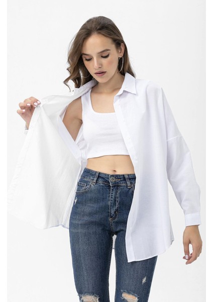 Kadın Oversize Poplik Gömlek fırsatları