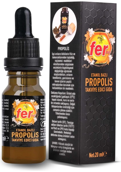 Etanol Bazlı Propolis (Takviye Edici Gıda) 20 ml