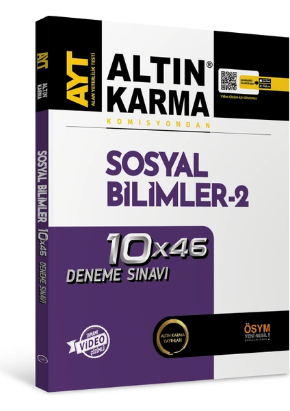 Altın Karma Yayınları AYT  Sosyal Bilimler-2 Branş Deneme