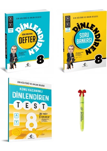 8.sınıf Dinlendiren Defter, Soru Bankası ve Test