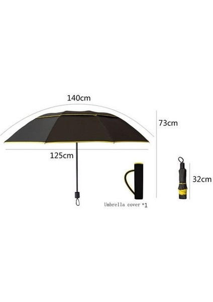 Büyük Ticari Şemsiye Çift Katmanlı Golf Şemsiyesi (130CM) (Kırmızı) (Yurt Dışından) modelleri