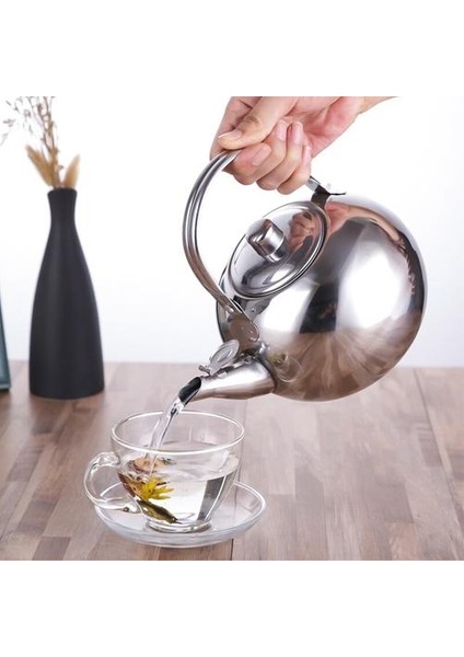 Kalın Paslanmaz Çelik Su Isıtıcısı Otel Çay Potu Filtre Otel Gümüş Kahve Pot Restoran Çay Su Isıtıcısı Kamp Çaydanlık | Su Isıtıcılar (Yurt Dışından)