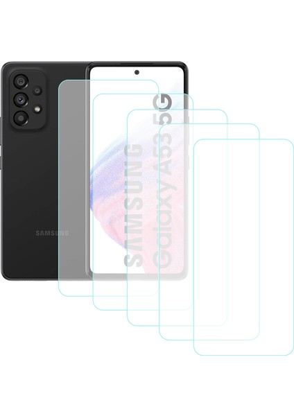 Samsung Galaxy A53 Temperli Cam Ekran Koruyucu 5li Eko Paket Şeffaf