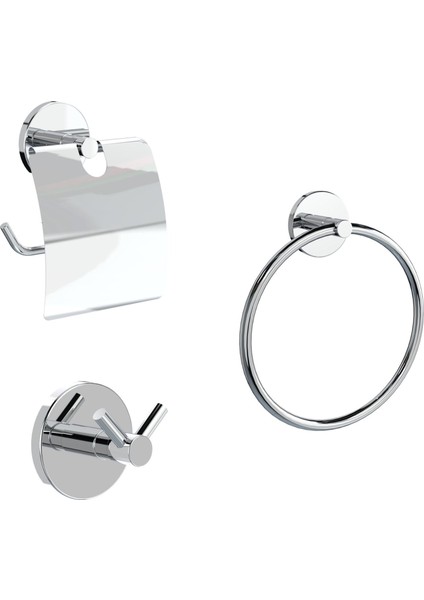 Romeo Chrome Pirinç Banyo Aksesuar Seti VA-310