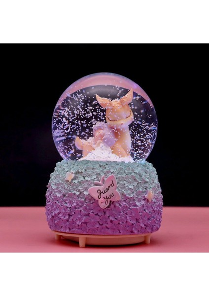 Sevimli Dostlar Temalı Orta Boy Işıklı Müzikli Kar Küresi