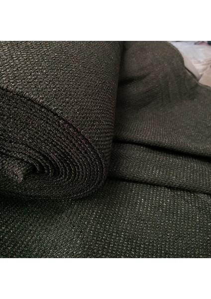 Modern Hasır Keten Fon Perde - Pilesiz Dikim - Koyu Kahve 71145752 fırsatları