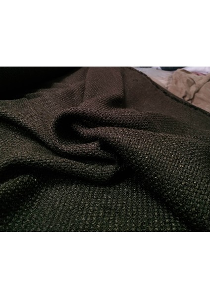 Modern Hasır Keten Fon Perde - Pilesiz Dikim - Koyu Kahve 71145752 modelleri