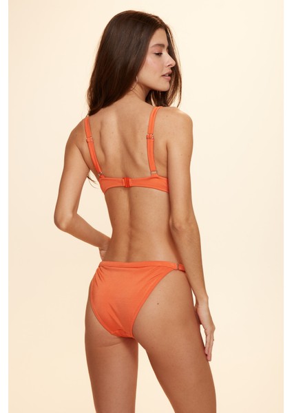 Unıqe Ayarlı Ince Kenarlı Bikini Tek Alt Şeftali 229208