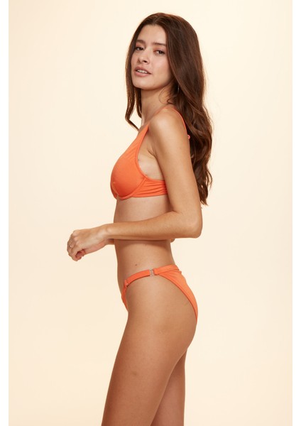Unıqe Ayarlı Ince Kenarlı Bikini Tek Alt Şeftali 229208