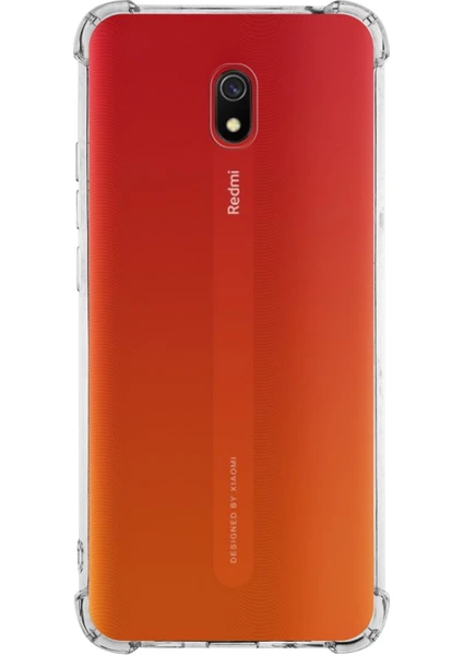 Kzy Xiaomi Redmi 8A Kapak Köşe Korumalı Airbag Antishock Şeffaf Silikon Kılıf