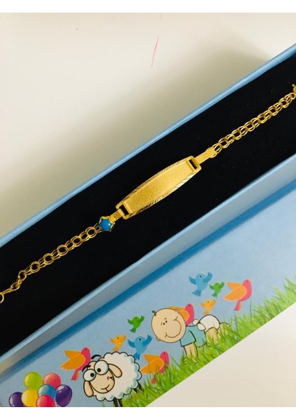 8 Ayar Altın Bebek Çocuk Künyesi Bilekliği 1,18 gr fiyatları