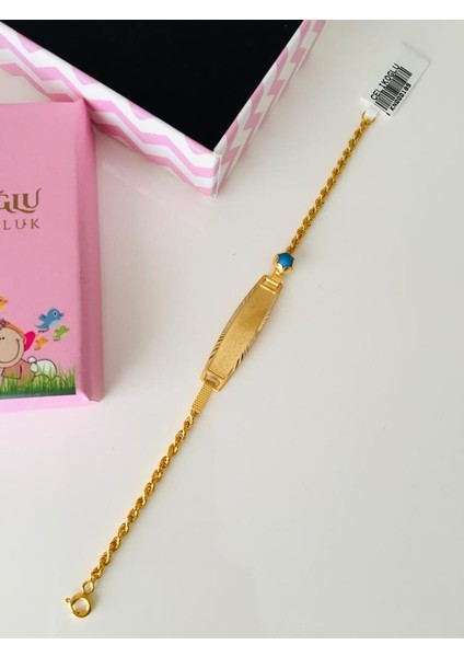 8 Ayar Altın Bebek Çocuk Bilekliği Künye 1,20 gr fiyatları