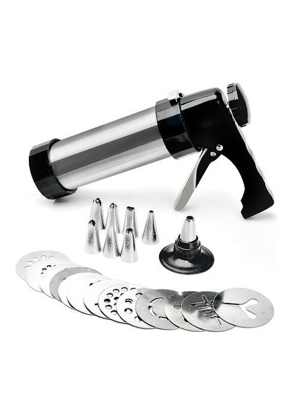 Bisküvi Makinesi Çerez Gun Makinesi Çerez Yapma Kek Dekorasyon Basın Kalıpları Pasta Boru Nozulları Çerez Basın Kiti | Çerez Araçları (Yurt Dışından)