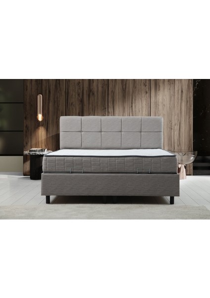 160X200 Vitalia Baza Başlığı Yatak Seti - Açık Gri fiyatları
