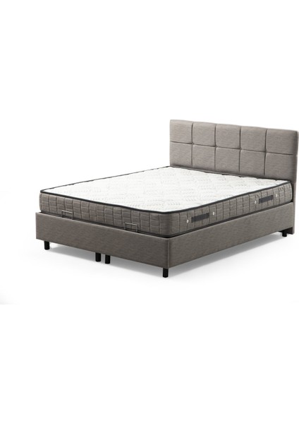 160X200 Vitalia Baza Başlığı Yatak Seti - Açık Gri modelleri