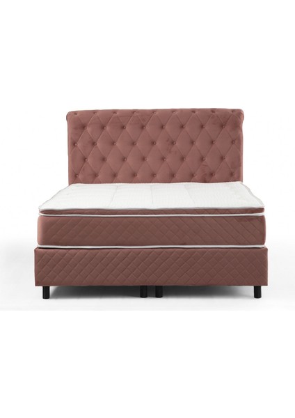 120X200 Sonata Baza+Başlık+Miray Gizli Pedli Yatak Gül Kurusu indirimleri