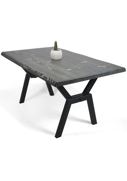 Doğal Ağaç Masif Hibrit Kütük Yemek Masası ve Sehpa 60CM x 130CM