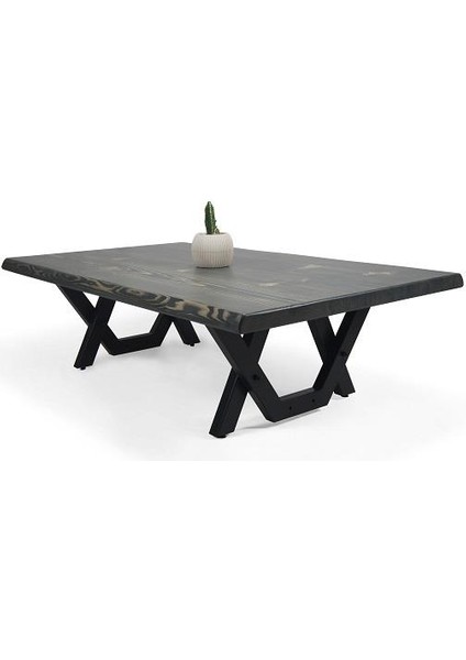 Doğal Ağaç Masif Hibrit Kütük Yemek Masası ve Sehpa 60CM x 150CM