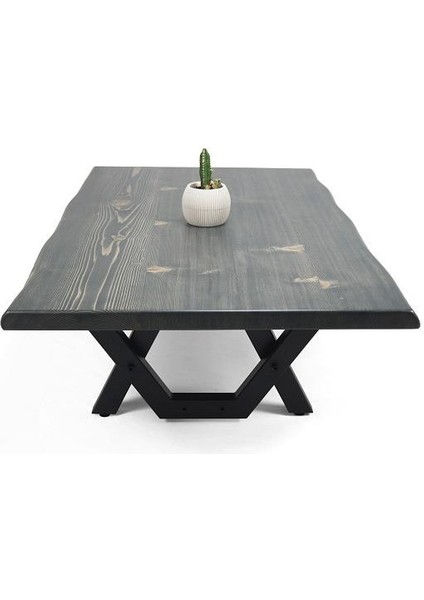 Doğal Ağaç Masif Hibrit Kütük Yemek Masası ve Sehpa 60CM x 150CM