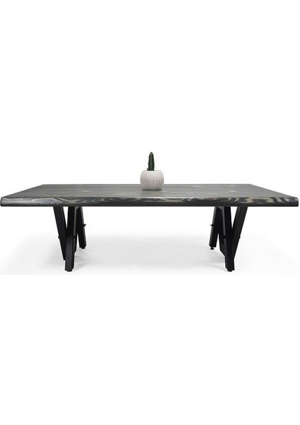 Doğal Ağaç Masif Hibrit Kütük Yemek Masası ve Sehpa 60CM x 150CM