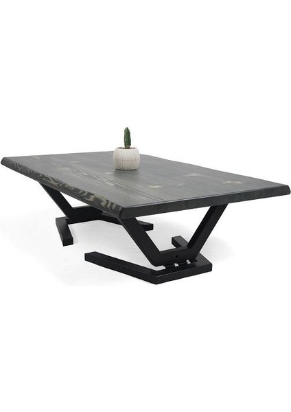 Doğal Ağaç Masif Hibrit Kütük Yemek Masası ve Sehpa 75CM x 185CM