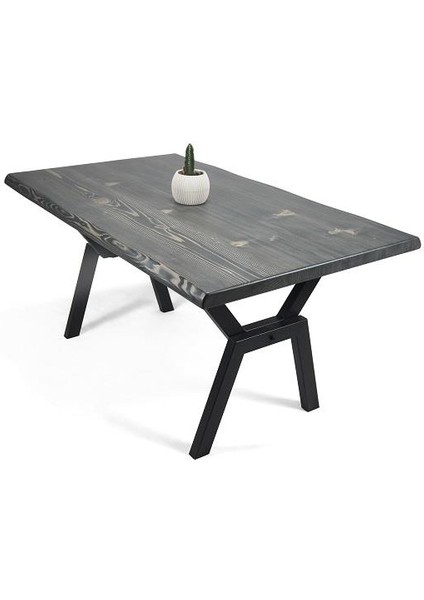 Doğal Ağaç Masif Hibrit Kütük Yemek Masası ve Sehpa 75CM x 185CM