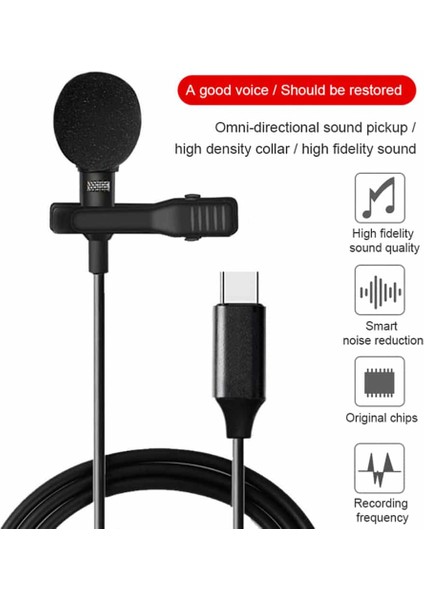 (Type-C) Lavalier Yaka Mikrofonu Concord JH-042 fiyatları