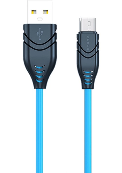 C98 Micro USB Flex Silikon Data/şarj Kablosu 2.1A 1.1mt