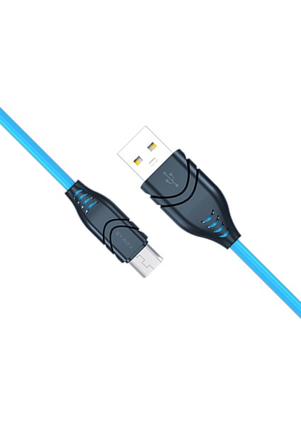 C98 Micro USB Flex Silikon Data/şarj Kablosu 2.1A 1.1mt