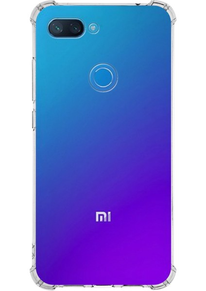 Caseworld Xiaomi Mi 8 Lite Kapak Köşe Korumalı Airbag Antishock Şeffaf Silikon Kılıf