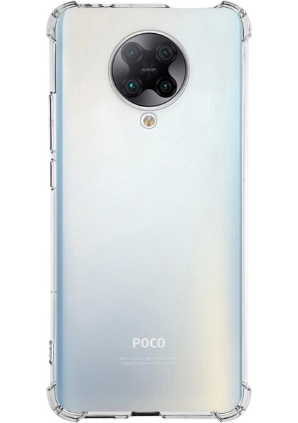 Caseworld Xiaomi Poco F2 Pro ile Uyumlu Kapak Köşe Korumalı Airbag Antishock Şeffaf Silikon ile Uyumlu Kılıf