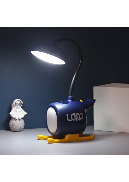 Masa Üstü Uçak Tasarımlı Kalemlik Telefon Tutacağı LED Lamba