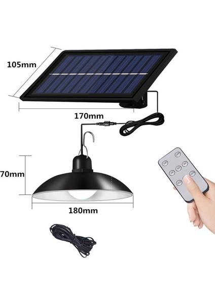 Mbw Uzaktan Kumandalı Güneş Enerjili Su Geçirmez LED Parlak Retro Lamba - Siyah fırsatları