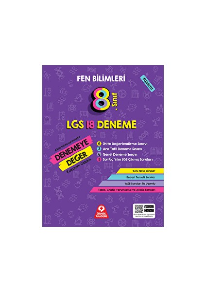 8. Sınıf Denemeye Değer Fen Bilimleri LGS 18 Deneme