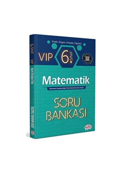 Editör Yayınları 6. Sınıf Vıp Matematik Soru Bankası Yayınevi