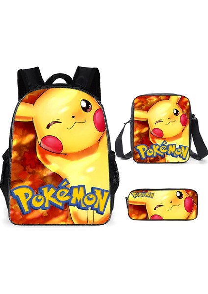 Pokemon Tasarım Okul Çanta Seti (Yurt Dışından)