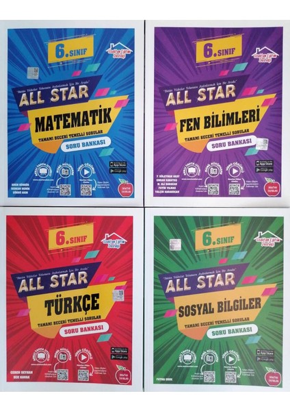 6. Sınıf All Star 4'lü Soru Bankası Seti