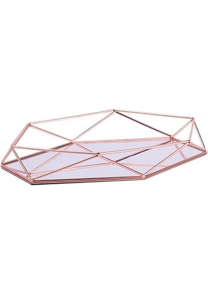 Vintage Avrupa Akrilik Metal Depolama Tepsi Gül Altın Oval Noktalı Meyve Tabağı Masaüstü Küçük Öğeler Takı Ekran Tepsi Ayna Depolama Tepsileri Gül-Altın (Yurt Dışından)