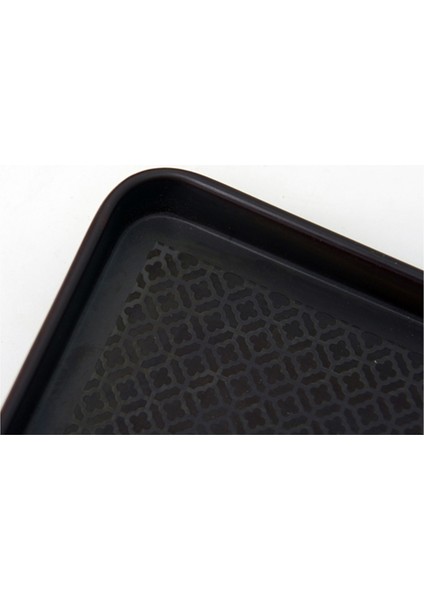 Küçük Dikdörtgen Plastik Çay Tepsisi Depolama Servis Tepsi Oturma Odası Ev Su Kupası Plaka Otel / Home Depolama Tepsileri Black-S (Yurt Dışından) fiyatları