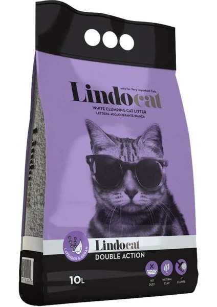 Lindocat 10lt Ince Taneli Kedi Kumu Lavanta Argan