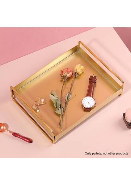 Ekran Dekoratif Takı Için Kozmetik Demir Sanat Sunum Plakaları Kolu ile Depolama Tepsi Mutfak Sofra Altın Dikdörtgen Depolama Tepsileri Ler (Yurt Dışından) fiyatları
