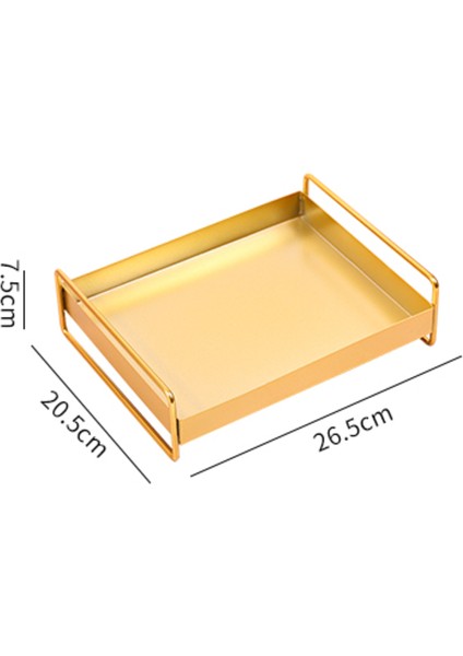 Ekran Dekoratif Takı Için Kozmetik Demir Sanat Sunum Plakaları Kolu ile Depolama Tepsi Mutfak Sofra Altın Dikdörtgen Depolama Tepsileri Ler (Yurt Dışından) modelleri