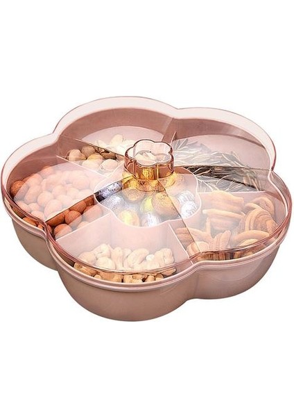 Çiçek Şekli Snack Servis Tepsi Snacks Saklama Kutusu Kapaklı Somun Şeker Kurutulmuş Meyve Mutfak Depolama Aracı Snack Kutusu Depolama Tepsileri (Yurt Dışından)