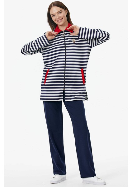 Çizgili Marine Eşofman Takım - Lacivert fiyatları
