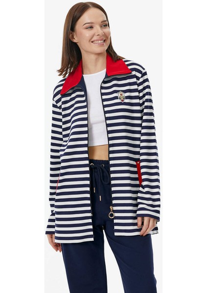 Çizgili Marine Eşofman Takım - Lacivert indirimleri