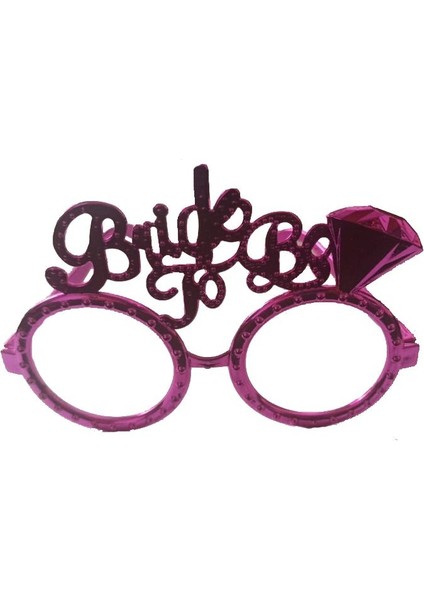 Plastik Camsız Bride To Be Bekarlığa Veda Parti Gözlüğü Pembe Renk 1 Adet