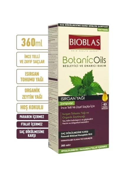 Botanic Oils Isırgan Yağlı Şampuan 360 ml