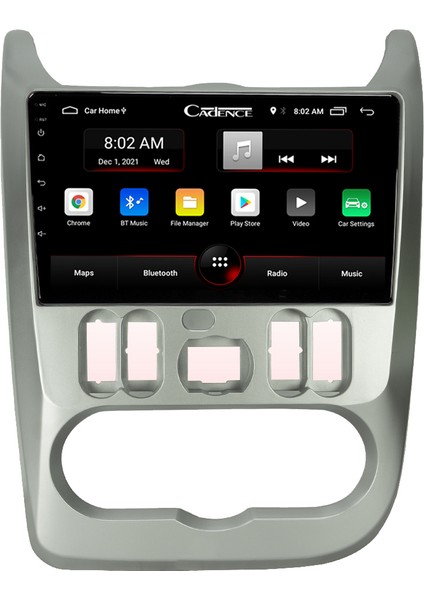 Dacia Logan Android Carplay Navigasyon Multimedya Ekran Teyp 2gb Ram + 32GB HDD modelleri