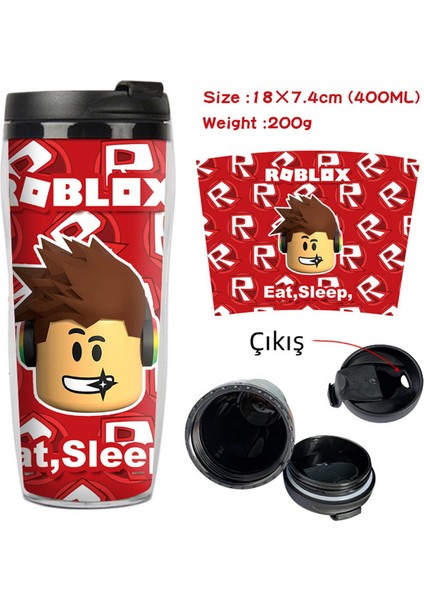 400ML Robloxs Öğrenci Portatif Spor Bardağı Su Isıtıcısı(Yurt Dışından)