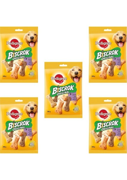 Biscrok Original Köpek Ödül Bisküvisi 200 gr x 5 Adet